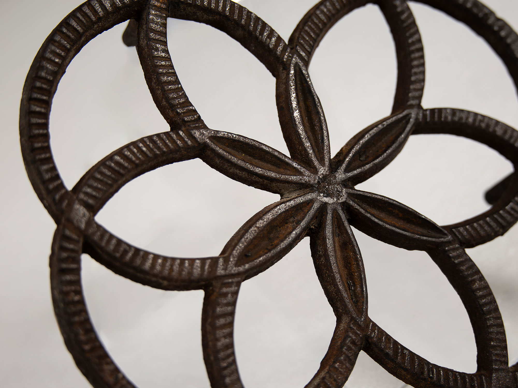 Wrought iron and cast iron trivets, Mrs. William Rockwood American Collection